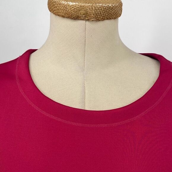 M&S Marks & Spencer Scuba Shift MIDI Dress Fit & Flare Pleated Skirt Short Sleev - Picture 6 of 11